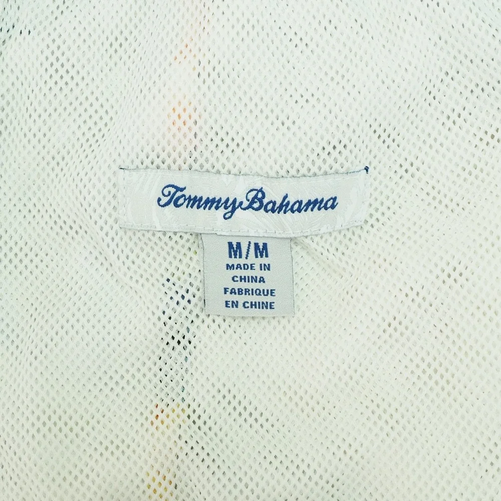 Tommy Bahama Swim Trunks Shorts Mens Medium Blue Floral AOP Swimsuit Beach
